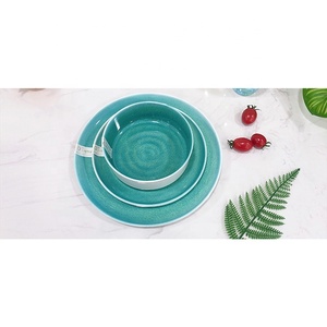 Ensemble de <span class=keywords><strong>vaisselle</strong></span> en mélamine avec turquoises, 50 pièces, dernier design moderne, personnalisé - Product Image 4