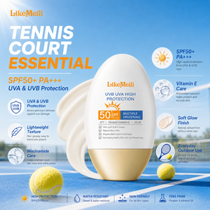 Crème solaire SPF50+ PA+++ pour le tennis, protection UVA UVB, légère, non grasse, pour le visage et le corps, usage quotidien en extérieur - Product Image 5