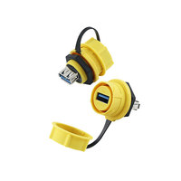 USB 3.0 Panel Mount Socket Type-A Female Industrial Connector for Machine Vision Outdoor Instruments