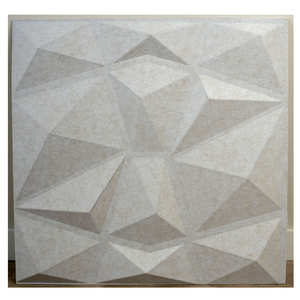 Dalles acoustiques de plafond en feutre PET 3D à faible teneur en COV, isolation phonique, panneaux muraux acoustiques en fibre de polyester moulée 3D - Product Image 2