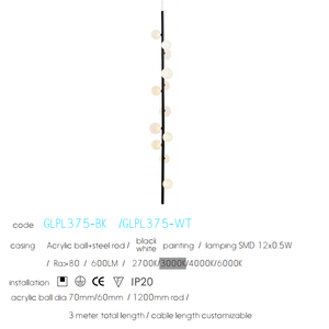 Luminaire d'hôtel résidentiel de forme allongée avec télécommande, construction en acrylique et acier, garantie de 3 à 5 ans - Product Image 3