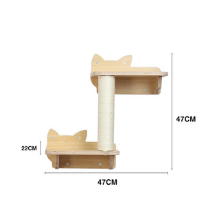 Pet Wall-mounted Climbing Shelf Set <strong>Kitten</strong> Perch Cat Wall Shelves With <strong>Scratching</strong> <strong>Post</strong> Jumping Cat Platform Hammock - Product Image 6