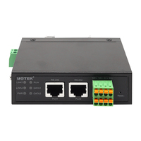 Serveur de périphériques UOTEK 2 ports RS232/RS485/RS422 2 ports RJ45 Switch Ethernet 100M IP30 300~921600bps DC12-24V UT-6802A-SW