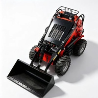 Mini-chargeur sur roues portable équipé d'un moteur à essence Runtong, système hydraulique complet, machinerie multifonctionnelle