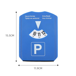 Señal de estacionamiento temporal azul de 15,5x11,9 cm con indicador de hora para temporizador de estacionamiento de coches estilo europeo - Product Image 1