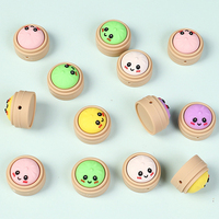 Perles focales en silicone 3D souple en forme de chignon, accessoires de bricolage de dessins animés, bracelet anti-stress personnalisable pour la fabrication de stylos à perles et de porte-clés
