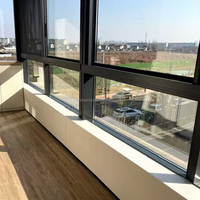 Fenêtre coulissante à pont thermique en alliage d'aluminium avec double vitrage trempé insonorisé pour projets hôteliers et appartements, et rénovation hôtelière commerciale