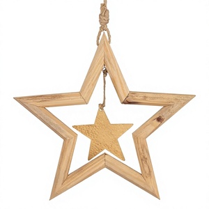 Handmade Luxury Wooden Christmas Ornaments Customized Size Tree Decorations Environment-Friendly High Quality Fast Delivery - Product Image 1