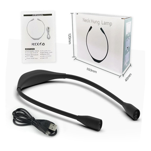 Luz LED portátil de lectura para libros, 3 colores claros y 3 brazos flexibles de larga duración, luz de lectura para cuello - Product Image 5