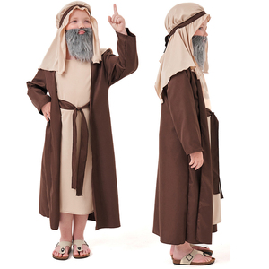 Costume jeu de rôle tenue de berger pour enfants fête d'halloween nativité pour enfants costume de Joseph grand-père arabe - Product Image 4
