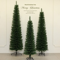 Maßgefertigter Großhandels-Schmalprofil-Weihnachtsbaum, Schmaler Künstlicher Weihnachtsbaum mit Realistischen Nadeln für Feiertagsdekoration