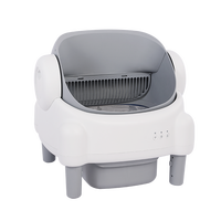 Bac à litière intelligent pour chat, grande capacité 10,5 L, design ouvert, contrôle par téléphone portable, nettoyage automatique, désodorisation, anti-fuite