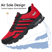 Chaussures de course athlétiques respirantes pour hommes, coussin d'air, marche, entraînement, jogging, baskets de sport tendance
