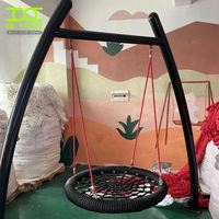 Support en bois de balançoire pour enfants, nouveau cercle en bois, cadre de soucoupe, glissières araignée, maison de jeu en plein air, Mini parc de ferme