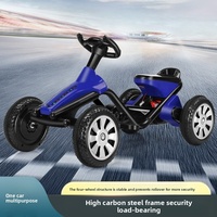 Go-Kart de Pedales de Cuatro Ruedas para Niños y Niñas, Juguete Montable de Ejercicio y Fitness para Bebés, Go-Kart Eléctrico con Motor de 4 Tiempos