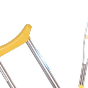 Bastón Extensible de Acero Inoxidable de 4 Posiciones, Color Amarillo, Ayuda para la Rehabilitación de Personas Mayores, Muletas Dobles de Aleación de Aluminio - Product Image 3