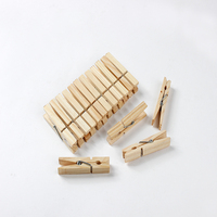 Bois de pin de couleur naturelle 7.2CM chevilles colorées jouets de bricolage épingles à linge en bois