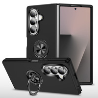 Coque de téléphone antichoc en TPU PC effet seconde peau avec anneau métallique invisible 360° pour Samsung Z Fold 8 Fold8 Wide Armor Case Z Fold7 Fold6