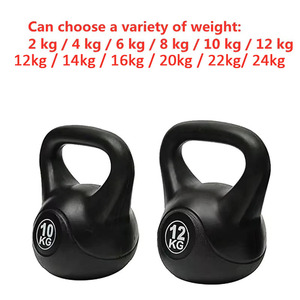 VIGFIT Cloches de bouilloire en ciment noir de haute qualité de <span class=keywords><strong>10kg</strong></span> pour salle de sport Musculation Logo personnalisé Offre Spéciale Kettlebell de fitness - Product Image 5