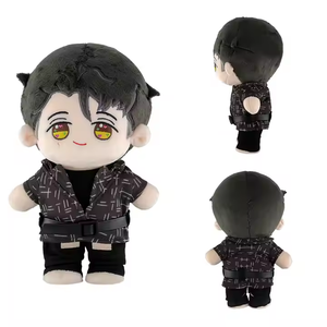 Bambola di Peluche Personalizzata 20cm, Personaggio <span class=keywords><strong>Anime</strong></span> Cartoon con Viso Ricamato e Vestiti, Produzione su Misura - Product Image 2