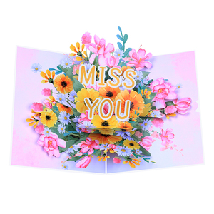 <span class=keywords><strong>Carte</strong></span> <span class=keywords><strong>de</strong></span> vœux 3D éco-responsable avec impression numérique 'Je t'aime' pour les relations longue distance, la <span class=keywords><strong>famille</strong></span>, les amis - Merci pour votre message commercial - Product Image 5