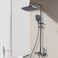 Ensemble de douche mural pour salle de bain système de luxe en laiton pluie pluie mitigeur de douche robinet de douche