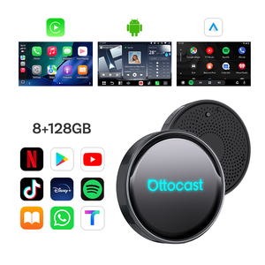 Ottocast <span class=keywords><strong>P3P</strong></span> Tragbarer Kabelloser CarPlay Android Auto Adapter mit KI-Steuerung, Netflix- & YouTube-Unterstützung, 1 Jahr Garantie - Product Image 1