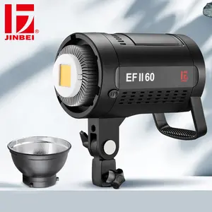 JINBEI EFII-60W LED 비디오 라이트 연속 60Ws 배터리 Bowens 마운트 반사판 비디오 조명 초상화 아기 사진