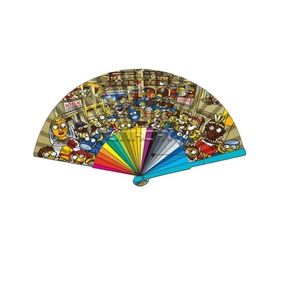 Éventail en bois personnalisable avec tissu et nervures pour cadeaux de mariage - Artisanat en bois, boîtes en bois et enseignes murales - Product Image 4