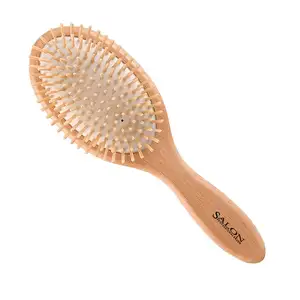 Salon Professional Big Round Wooden Brush Extensions Hair Detangling Comb Brush