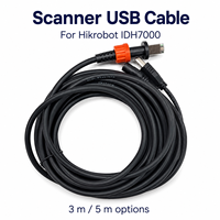 Kabel Data Scanner untuk Hikrobot IDH3000 IDH7000 USB Ethernet Serial 3m 5m Hitam Oranye Konektor