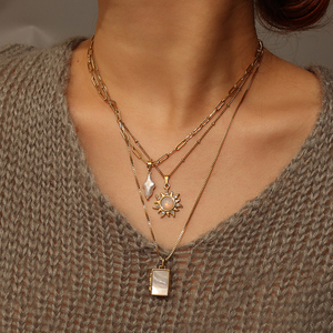 Medaglione collana libro donne bianco conchiglia collana commemorativa foto foto collana medaglione gioielli di moda - Product Image 6