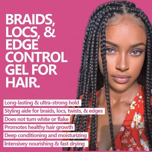 Tresses et Locs <span class=keywords><strong>Cire</strong></span> de coiffage Tressage pour Gel Africain Loc et Twist <span class=keywords><strong>Extra</strong></span> Hold Lock Twist Conditioning Shining Braid Gel - Product Image 5