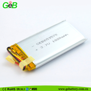 Hot sale GEB 653570 1820 mah <span class=keywords><strong>3</strong></span>.7 V li-ion battery rechargeable best mp4 watches - Product Image 3