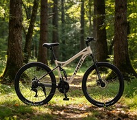 Vélo de montagne à frein à disque à huile, acier haute teneur en carbone, 21 vitesses, tout-terrain/traiteur/descension, double suspension, 24, 26, 27,5, 29 pouces