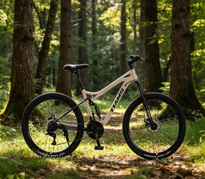Bicicleta de Montaña con Frenos de Disco, Acero de Alto <span class=keywords><strong>Carbono</strong></span>, 21 Velocidades, <span class=keywords><strong>Suspensión</strong></span> <span class=keywords><strong>Doble</strong></span> para Todo Terreno/Trail/Descenso, 24, 26, 27.5, <span class=keywords><strong>29</strong></span> Pulgadas - Product Image 3