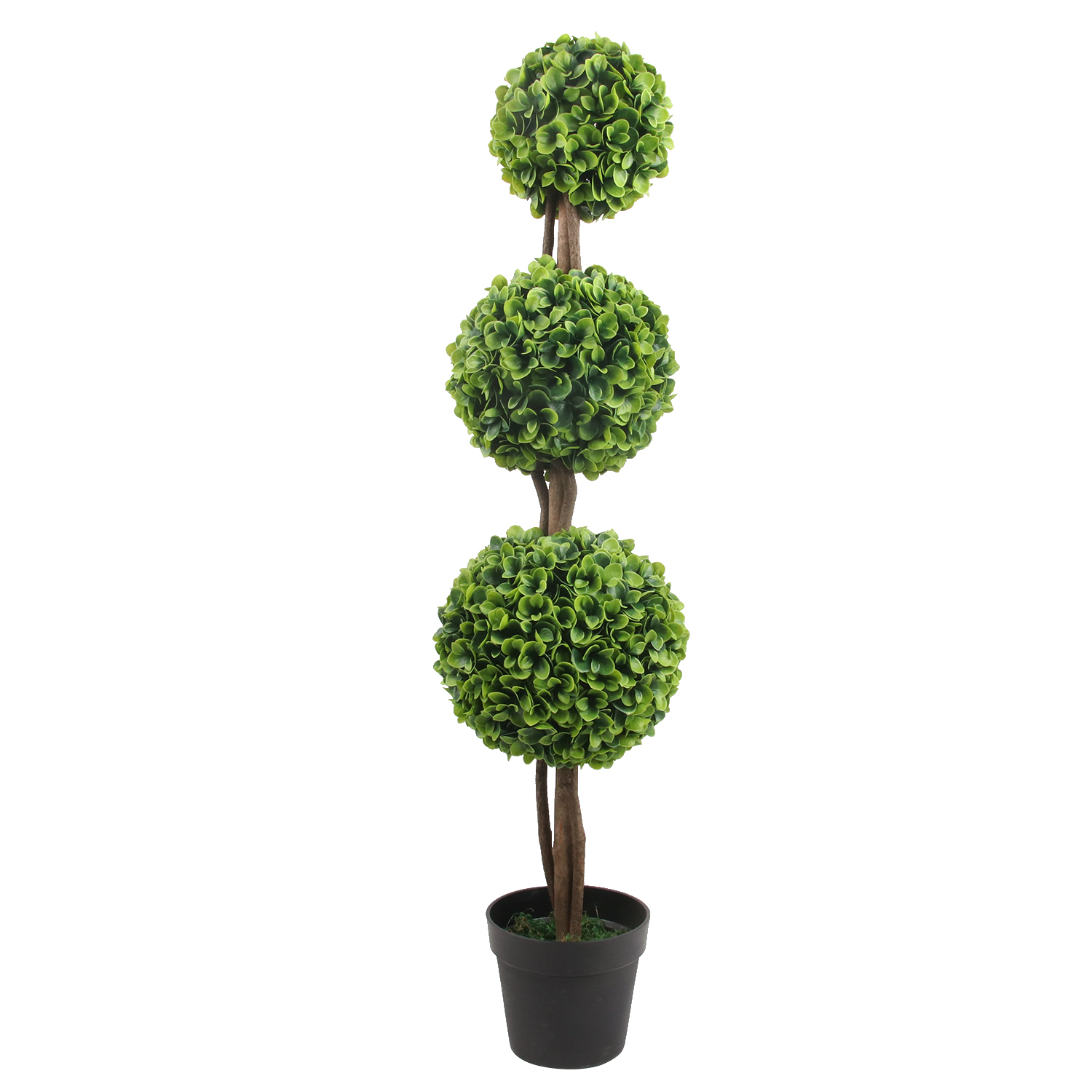 Artificial Triple Ball Boxwood Topiary Tree 120 cm