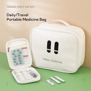 Ngoài trời khẩn cấp <span class=keywords><strong>Kit</strong></span> Viện trợ đầu tiên, xách tay rỗng thuốc túi lưu trữ, PU không thấm nước Viện trợ đầu tiên túi cho du lịch nhà cắm trại - Product Image 2