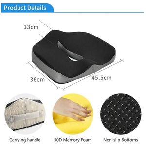 Coussin de siège ergonomique en mousse à mémoire de forme breveté pour le coccyx, orthopédique, pour voiture et chaise de bureau avec soutien personnalisé LIANDA C-002 - Product Image 2