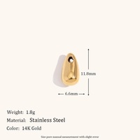 Pendentif européen américain rétro en or 14 carats pour femmes marque en gros mode en acier inoxydable plaqué creux torsion amour charme