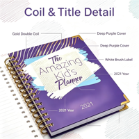 Agenda 2026 personnalisé à spirale colorée, couverture rigide, journal hebdomadaire et mensuel, impression sur mesure, reliure piquée à cheval, format A5, vente en gros