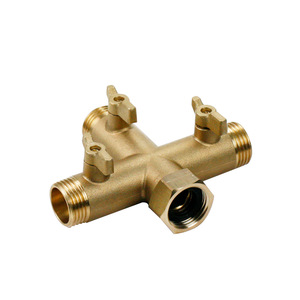 Divisor de manguera roscado de latón de 3/4 pulgadas para riego de jardín, conector de agua duradero - Product Image 2