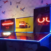Affiche LED Voiture Néon Sans MOQ, Enseigne Néon Personnalisée, Œuvre d'Art Néon Impression UV, Lumière Néon LED pour Décoration Murale Maison Chambre Garage