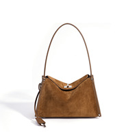 Tas Selempang Kulit Suede Vintage, Tas Bahu Wanita, Tas Tangan Desainer, Grosir Pabrik, Logo Custom