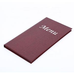 Couverture de menu en cuir personnalisée, livre de menu en cuir 4 pages, classeurs de menu A4 pour restaurants, hôtels, bars - Product Image 4