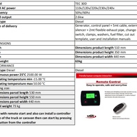 Generador Diésel de Alta Calidad de 110V-240V 2.6kW 50/60Hz para Camiones, Autocaravanas y Embarcaciones