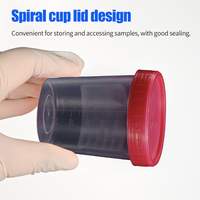 Vaso de Recolección de Muestras de Orina Estéril Desechable de PP de 120 ml con Tapa de Rosca, 250 Piezas/Caja, Personalizable OEM para Uso en Laboratorio