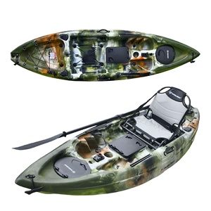 <span class=keywords><strong>Kayak</strong></span> de plástico HDPE para una sola persona de 10 pies con plataforma de asiento de aluminio, bote para pesca en Río, se puede equipar con buscador de peces - Product Image 4