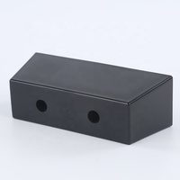 Pieds de table carrés en plastique ABS robustes et modernes, certifiés SGS, noirs, pour extérieur, hôpital, salon