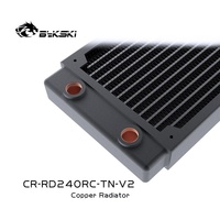 Radiateur de refroidissement à eau haute performance Bykski CR-RD240RC-TN-V2 série RC, échangeur de chaleur en cuivre pur à profil mince pour châssis